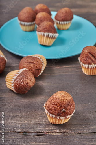 delicious mini chocolate flavor muffins for breakfast