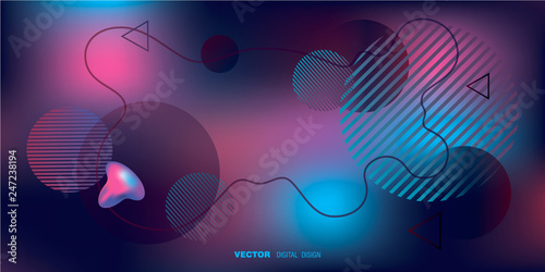 Creative geometric wallpaper. Fashionable composition of the gradient form. Eps10 vector.
