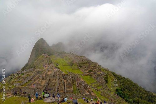 Obraz na płótnie Rainy day in Macchu Picchu, Peru