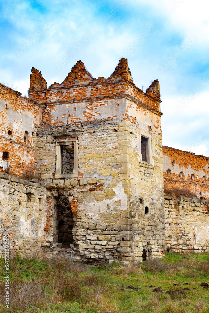 Stare Selo Old village Castle, Lviv region, Ukraine. Castle in the Stare Selo old village near the Lviv in western Ukraine