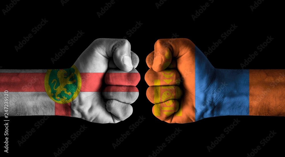 Fototapeta premium Alderney vs Mongolia