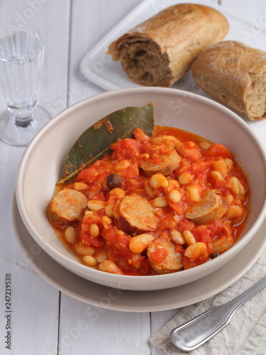 Polish baked beans Fasolka po bretonsku photo