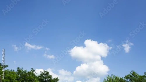 Beautiful clouds in a sunny day - timelapse