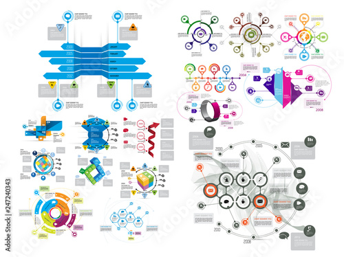 Business infographic elements data visualization vector design