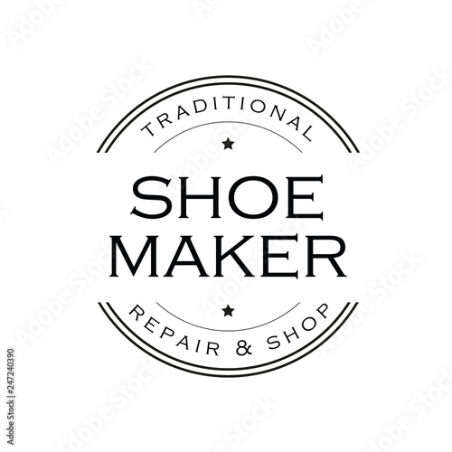 Shoe Maker vintage sign logo