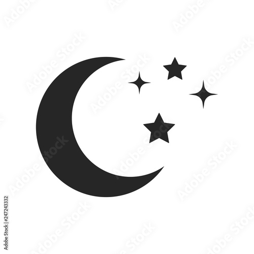 Moon and stars icon.