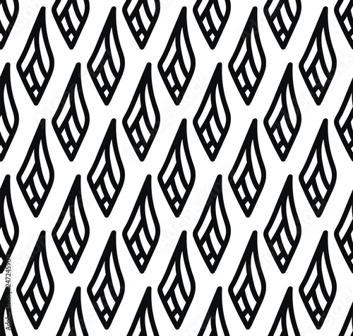 Seamless pattern of hand drawn rhombus. Vector illustration.