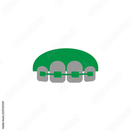 Braces and dental icon. Element of Dental Care icon for mobile concept and web apps. Detailed Braces and dental icon can be used for web and mobile
