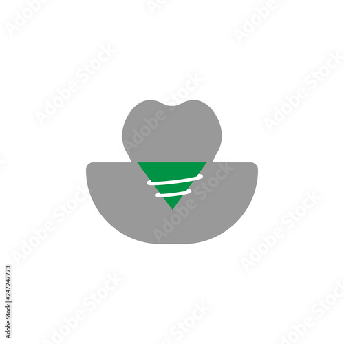 Anatomy and implant icon. Element of Dental Care icon for mobile concept and web apps. Detailed Anatomy and implant icon can be used for web and mobile