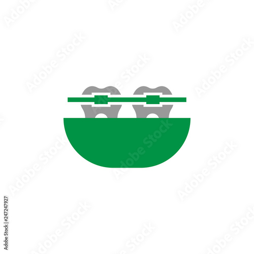 Braces and orthodontic icon. Element of Dental Care icon for mobile concept and web apps. Detailed Braces and orthodontic icon can be used for web and mobile