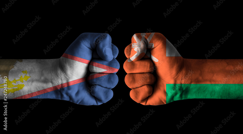 Fototapeta premium American samoa vs Oman