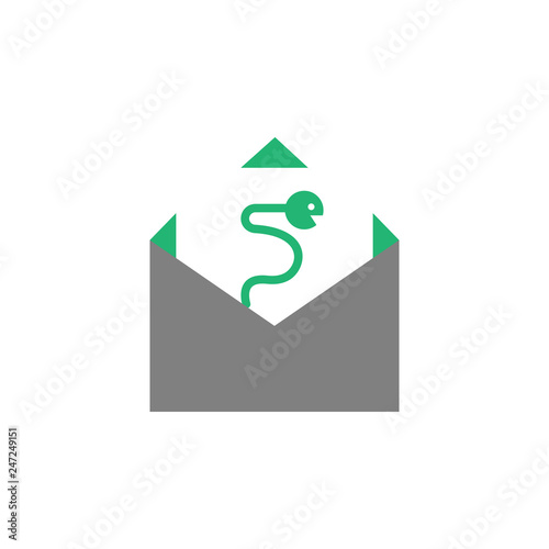 Worm, virus icon. Element of Cyber and Security icon for mobile concept and web apps. Detailed Worm, virus icon can be used for web and mobile