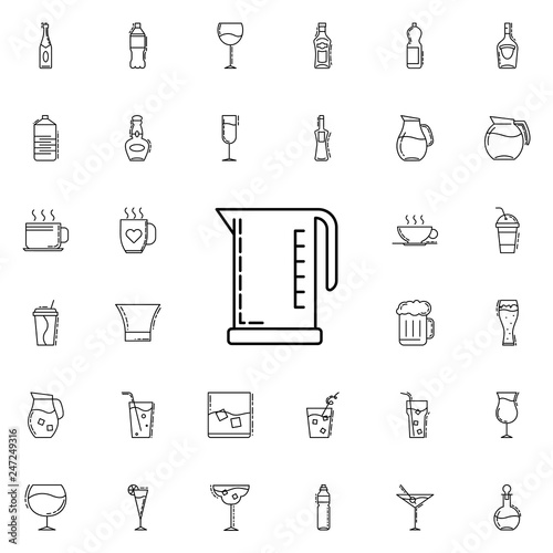 Electric kettle dusk icon. Drinks & Beverages icons universal set for web and mobile