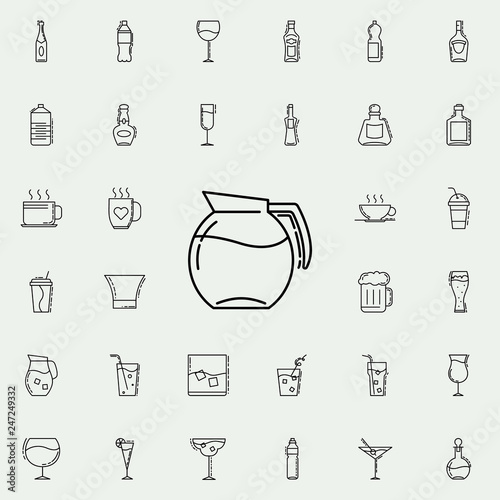 carafe of water dusk icon. Drinks & Beverages icons universal set for web and mobile