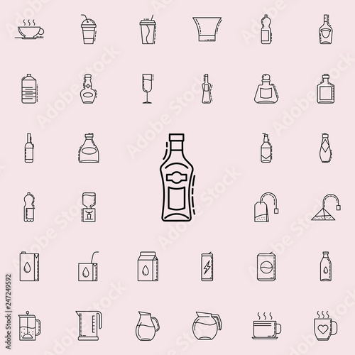 bottle of cognac dusk icon. Drinks & Beverages icons universal set for web and mobile