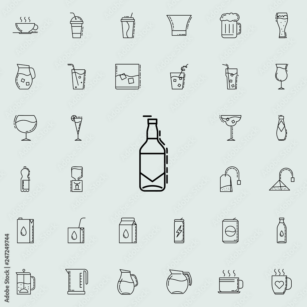 bottle of beer dusk icon. Drinks & Beverages icons universal set for web and mobile bottle of beer dusk icon. Drinks & Beverages icons universal set for web and mobile