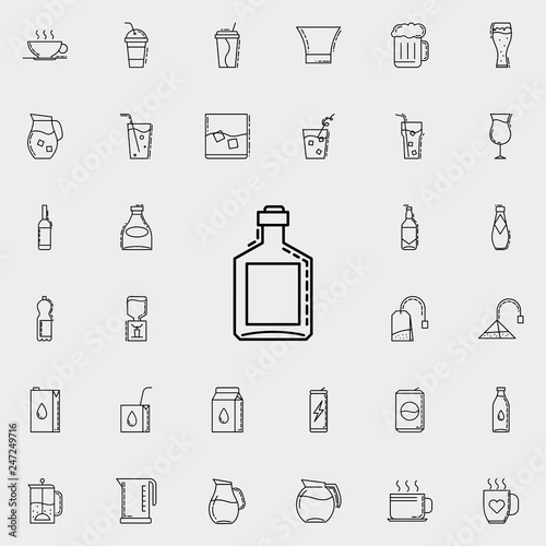 bottle of alcohol dusk icon. Drinks & Beverages icons universal set for web and mobile