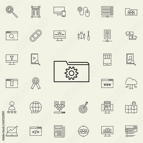 folder settings icon. seo and online marketing icons universal set for web and mobile