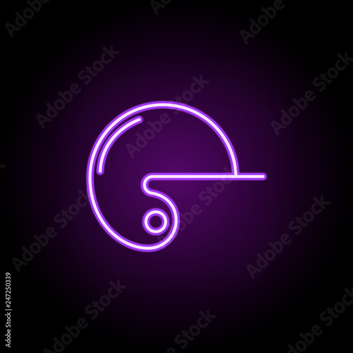 baseball helmet outline icon. Elements of Sport in neon style icons. Simple icon for websites, web design, mobile app, info graphics