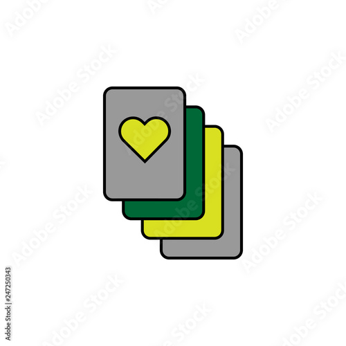 Cards, casino. Element of Casino icon for mobile concept and web apps. Detailed Cards, casino can be used for web and mobile