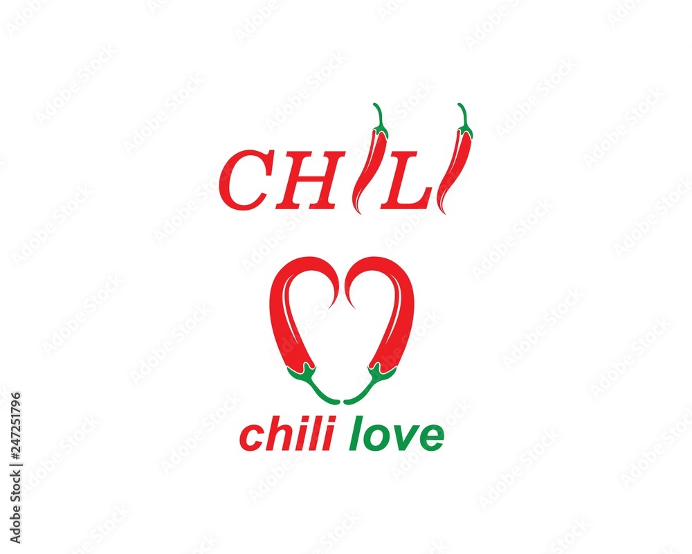 Chili logo vector template illustration Chili logo vector template illustration