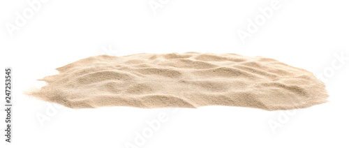 Fotografie, Obraz Heap of dry beach sand on white background