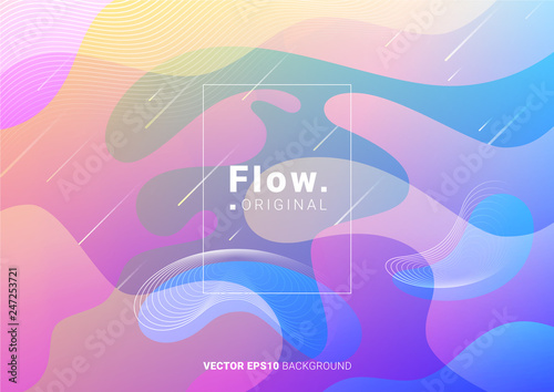 Liquid colorful modern background. Acid fluid gradient shapes. Contemporary futuristic design of poster. Vector illustration.
