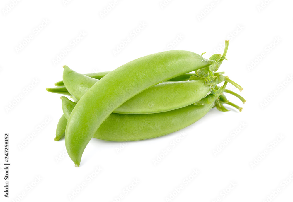 fresh sugar snap pea on white background fresh sugar snap pea on white background