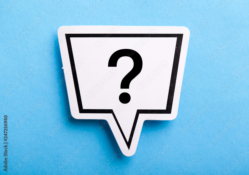 Question Mark Speech Bubble Isolated On Blue Question Mark Speech Bubble Isolated On Blue