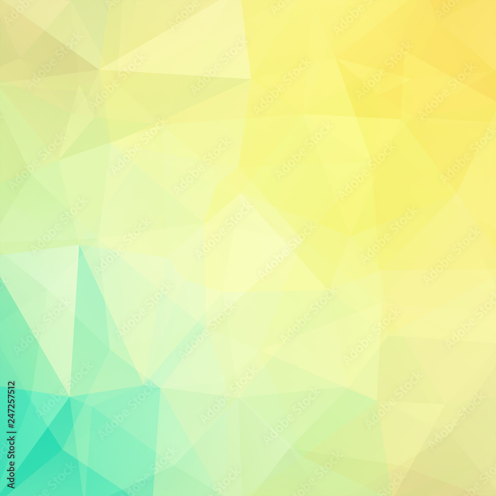 Fototapeta premium Polygonal vector background. Can be used in cover design, book design, website background. Vector illustration. Yellow, green colors.
