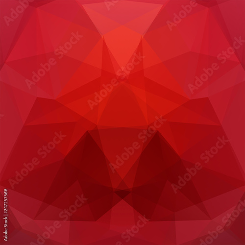 Geometric pattern, polygon triangles vector background in red  tone. Illustration pattern