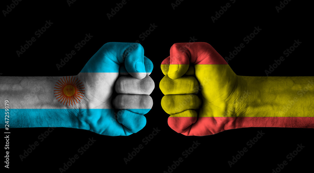 Fototapeta premium Argentinian vs Spain