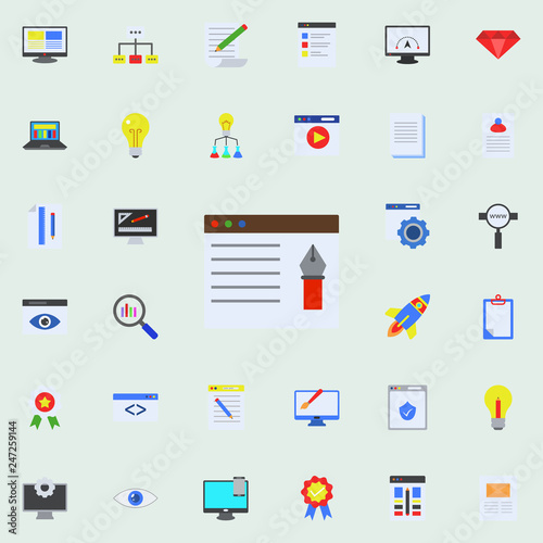 email colored icon. Programming sticker icons universal set for web and mobile