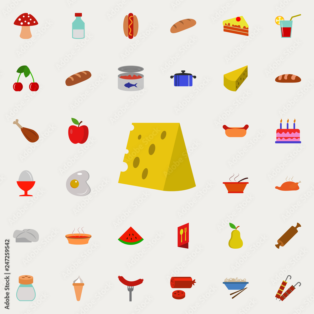 piece of cheese icon. Resturant icons universal set for web and mobile