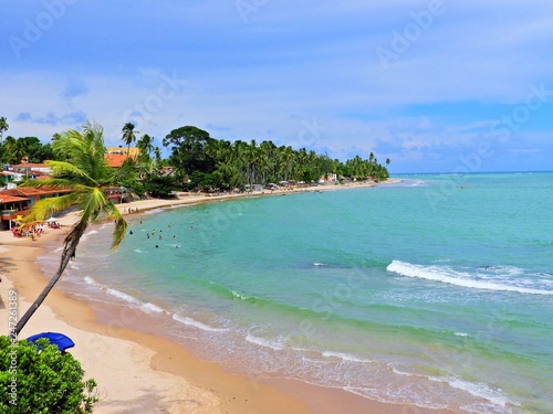 Japaratinga, Alagoas, Brazil. Fantastic landscape. Great beach scene. Paradise beach with crystal water. Dream, peace, balance, inspiration. photo