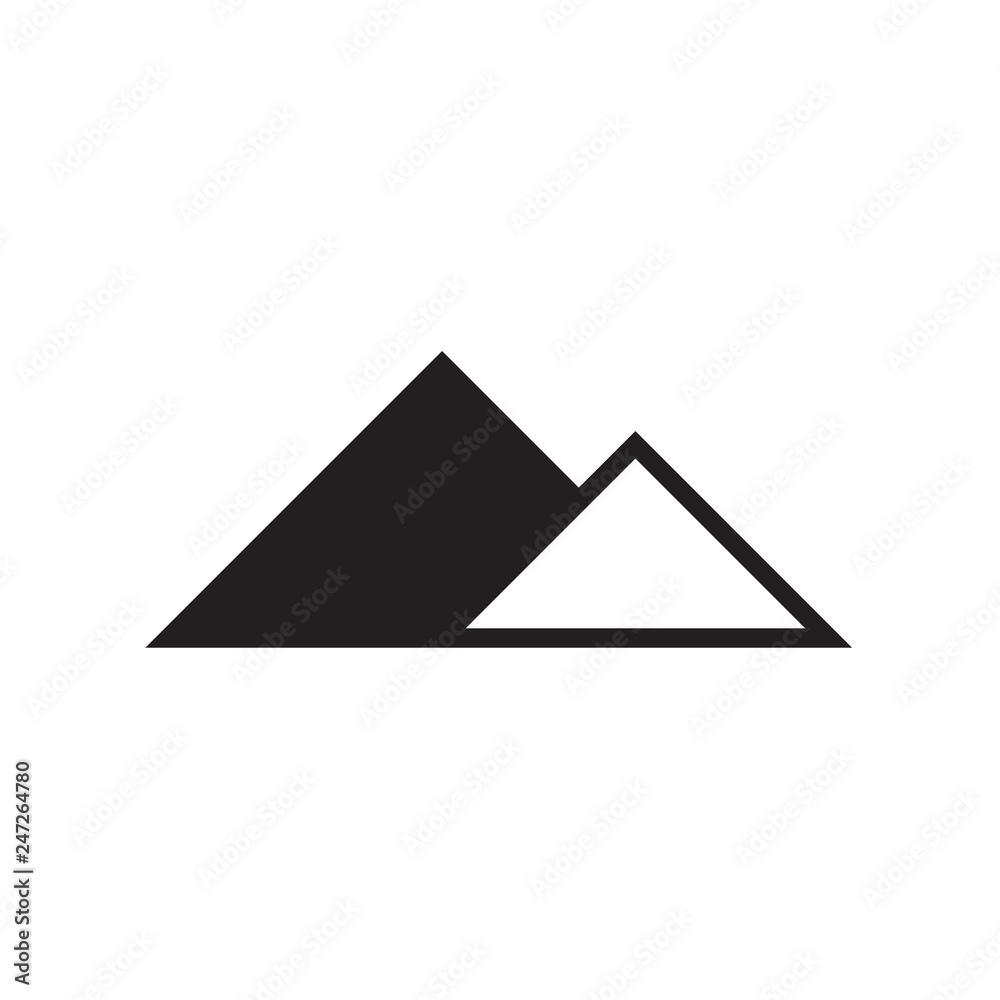Mountain icon Vector illustration, EPS10.