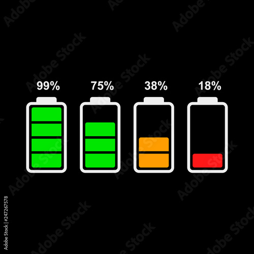 Icon battery indicator for your phone. Vector illustration