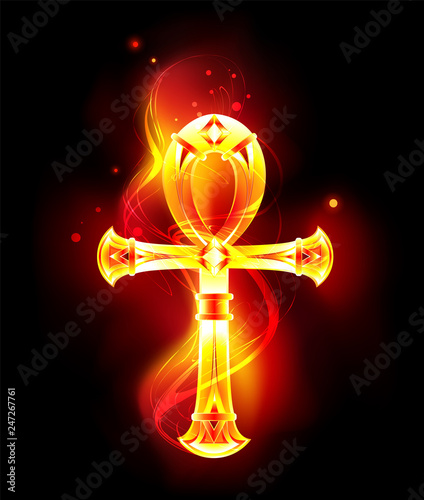 Burning ankh