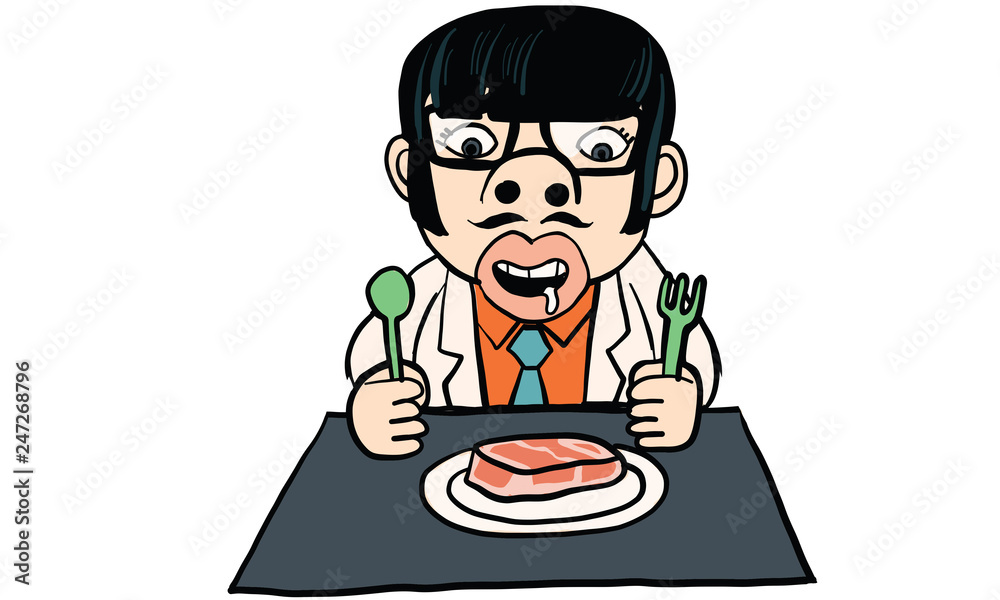 man wear white suite cartoon in action, vector man wear white suite cartoon in action, vector