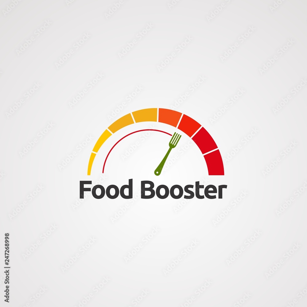 abstract business logo with food booster concept abstract business logo with food booster concept