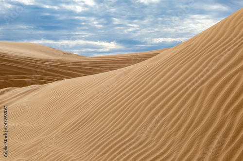 Ridges and textures at the Imperial Sand Dunes in California
