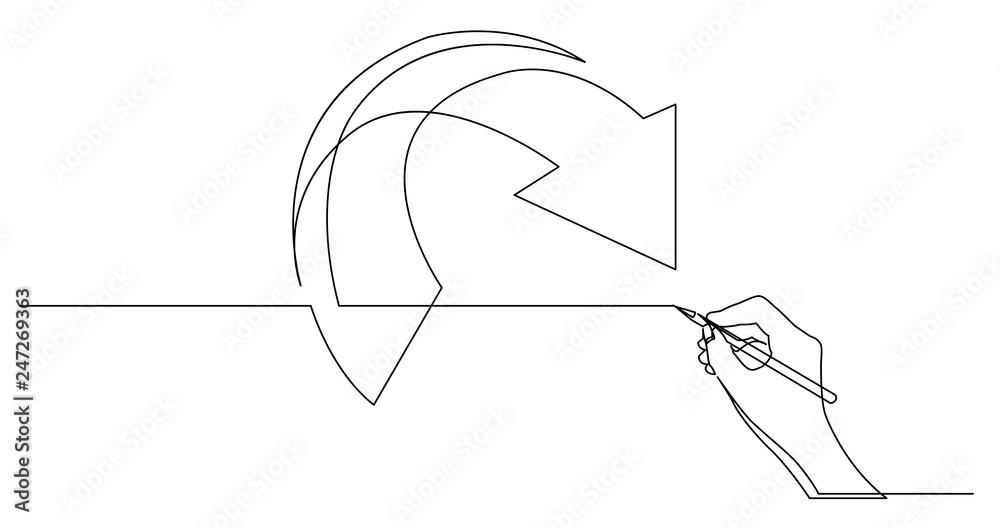 hand drawing business concept sketch of arrows hand drawing business concept sketch of arrows