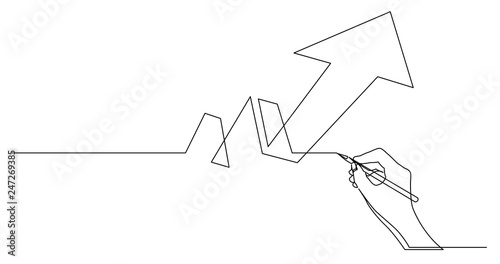 hand drawing business concept sketch of arrows