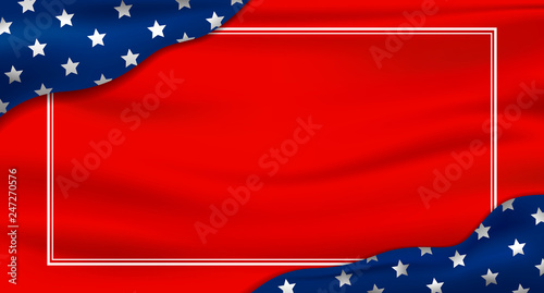 America or USA holidays background 4th july independence day and other celebration vector illustration