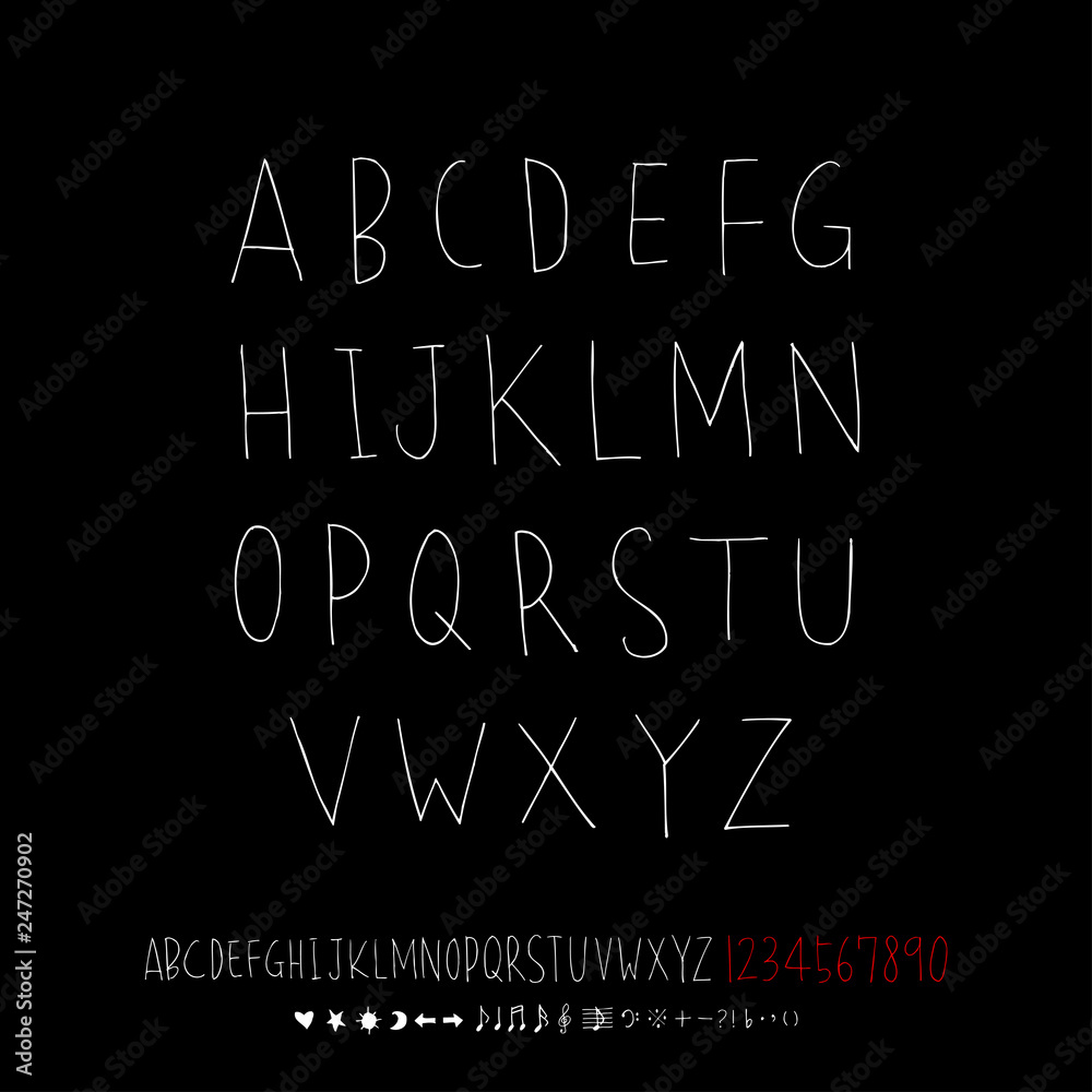 벡터 문자 / 손으로 쓴 글씨체