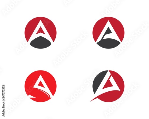 A letter logo vector icon illustration