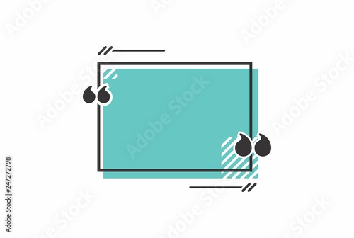 Vector template of quote forms. Bright vivid backgrounds. Empty colorful speech frame. Business template for textual information and print design.