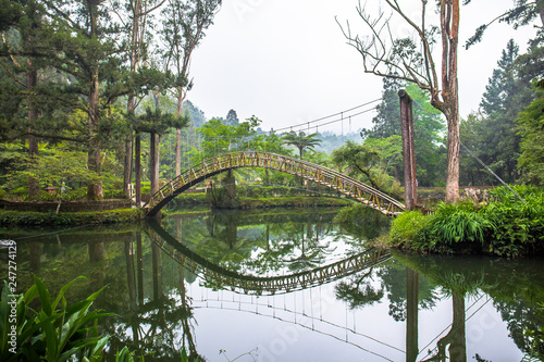 The University Pond, a sightseeing spots in Xitou Nature Education Area which is a forest park in Nantou county, Taiwan. photo