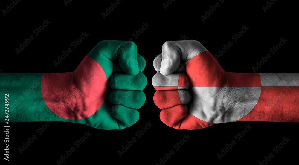 Fototapeta premium Bangladesh vs Greenland