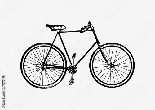 Fototapeta Ilustracja roweru w stylu vintage